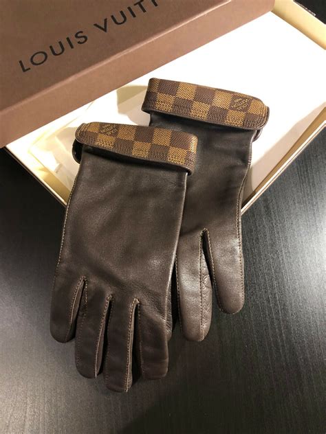 louis vuitton leather gloves|louis vuitton damier gloves.